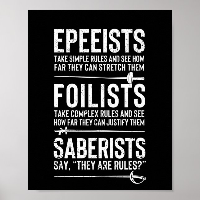 Poster Esgrima do encanador de espuma de espuma de espuma (Frente)