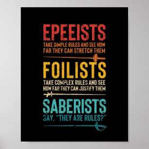 Poster Esgrima engraçada, caça de espuma espinheira