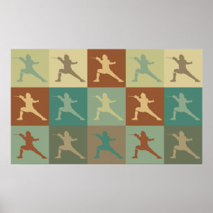 Póster Esgrima Pop Art