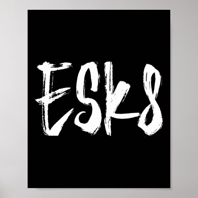 Poster Esk8 - Electric Skateboarding  (Frente)