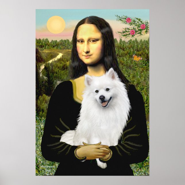 Poster Eskimo Americano Spitz - Mona Lisa (Frente)