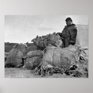 Póster Eskimo Fur Dealer in Nome, Alaska Photograph