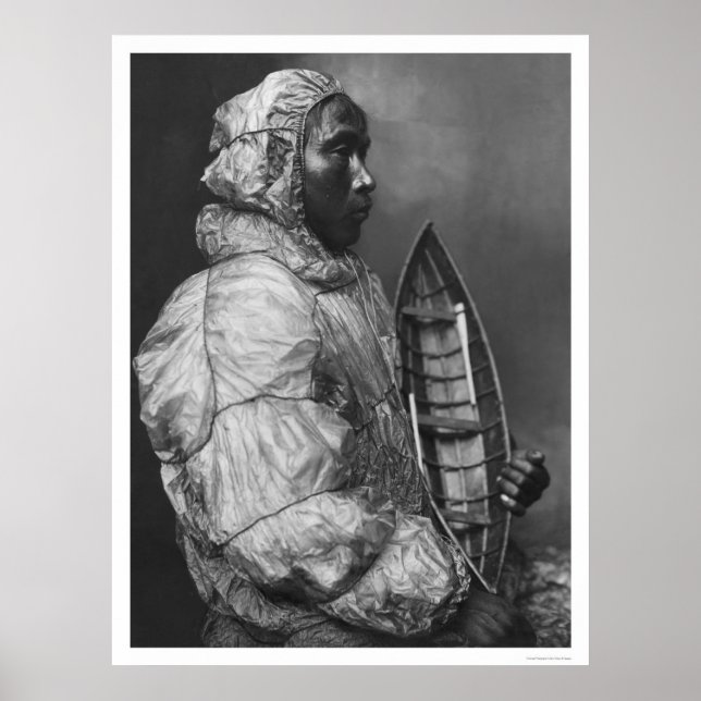 Poster Eskimo Kayaker & Toy Boat 1922 (Frente)