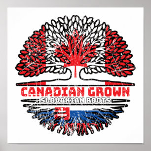 Poster Eslováquia Eslováquia Canadá, Canadá, Bandeira das