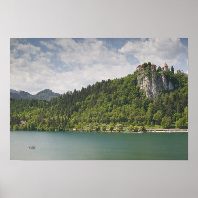 Poster ESLOVÊNIA, GORENJSKA, Bled: Castelo de Bled & (Frente)