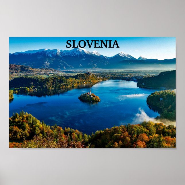 Poster Eslovênia - lago sangrado (Frente)