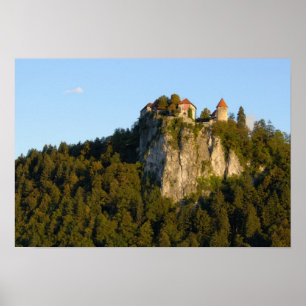 Poster Eslovênia, sangrado, lago sangrado, castelo sangr