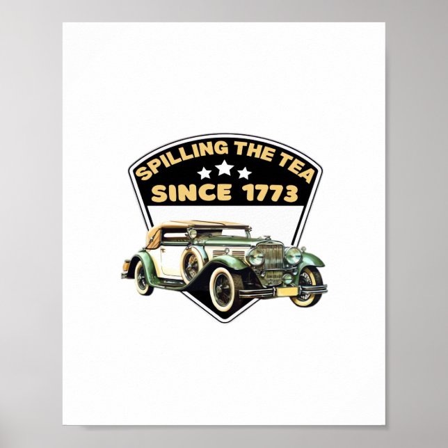 Poster Esmagamento Do Chá Desde 1773 Premium (Frente)