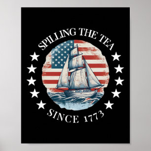 Poster Esmagando O Chá Desde 1773 Tee Engraçado 4 De Julh