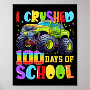 Poster Esmagei 100 Dias De Caminhão Monstro De Crianças D