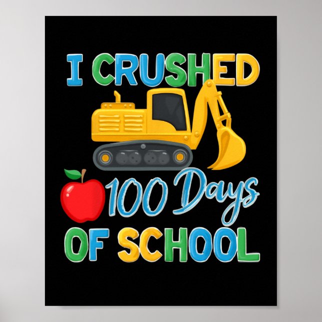 Poster Esmagei 100 Dias De Construção De 100 Pré-k Na Esc (Frente)
