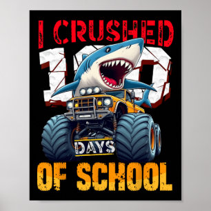 Poster Esmagei 100 Dias De Tru De Monstro De Tubarões De