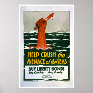 Póster Esmague a ameaça dos mares - compre ligações da