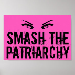 Poster Esmague a Legal citação feminista rosa patriarcal