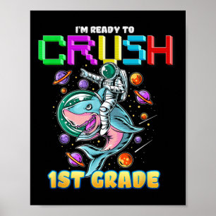 Poster Esmague Astronauta da 1ª Série Monta um Dinossauro