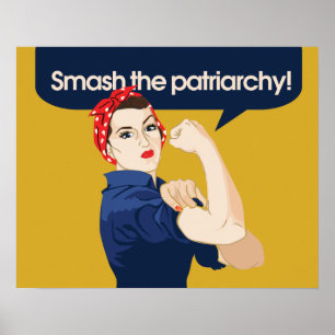 Póster Esmague o Patriarcado Feminista Dizendo