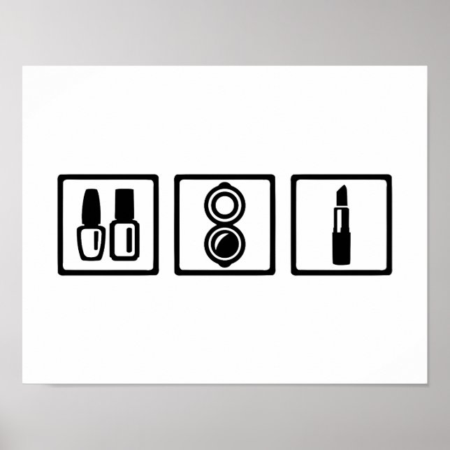 Poster Esmalte de maquiagem de cosméticos (Frente)