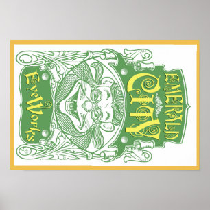 Poster esmeralda de Eyeworks da cidade da onça