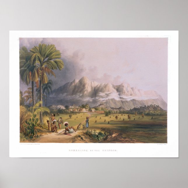 Póster Esmeralda, no Orinoco, sítio de uma Missi espanhol (Frente)