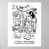 Espaçadores na nave espacial Hear Knock à porta