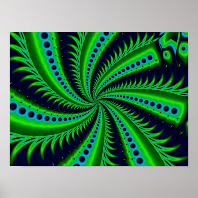 Poster Espachante Bela Arte Fractal (Frente)