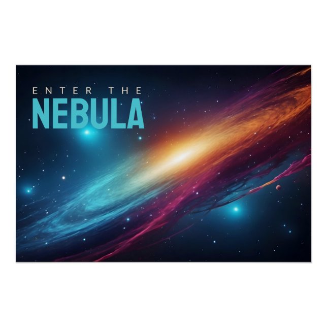 Póster Espaço Abstrato Supernova Cósmico Épico (Frente)