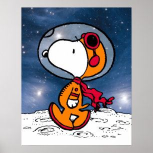 Poster ESPAÇO   Astronauta do Snoopy