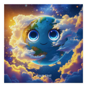 Póster Espaço da Terra Feliz e Bonita