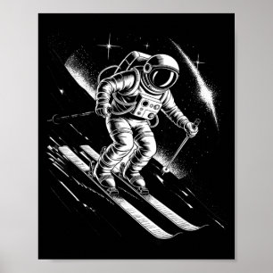 Poster Espaço de esqui esporte de inverno esquiando esqui