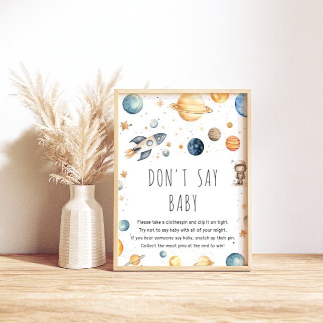 Poster Espaço do Astronauta de Menino Bonito Não Diga Jog (Criador carregado)