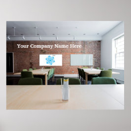 Poster Espaço do Office no fundo do chão para chamadas de