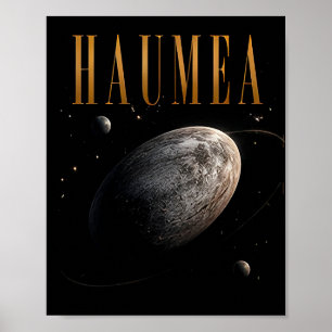 Poster Espaço do Planeta Anão de Luxo Haumea