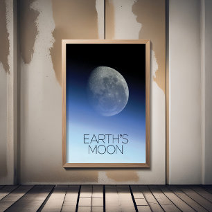 Poster Espaço Exterior, Galáxia, Sistema Solar, Lua da Te