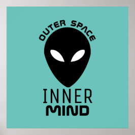 Poster Espaço Exterior na Mente, Alienígena Extraterrestr