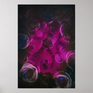 Poster Espaço II - Abstrato Pintado à Mão Premiado
