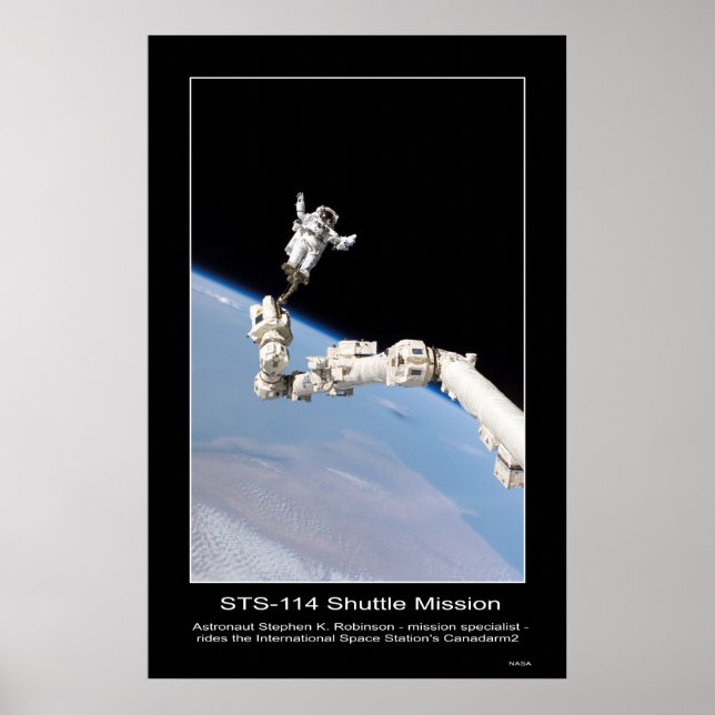 Póster Espaço Internacional do Astronauta Stephen K. Robi (Frente)