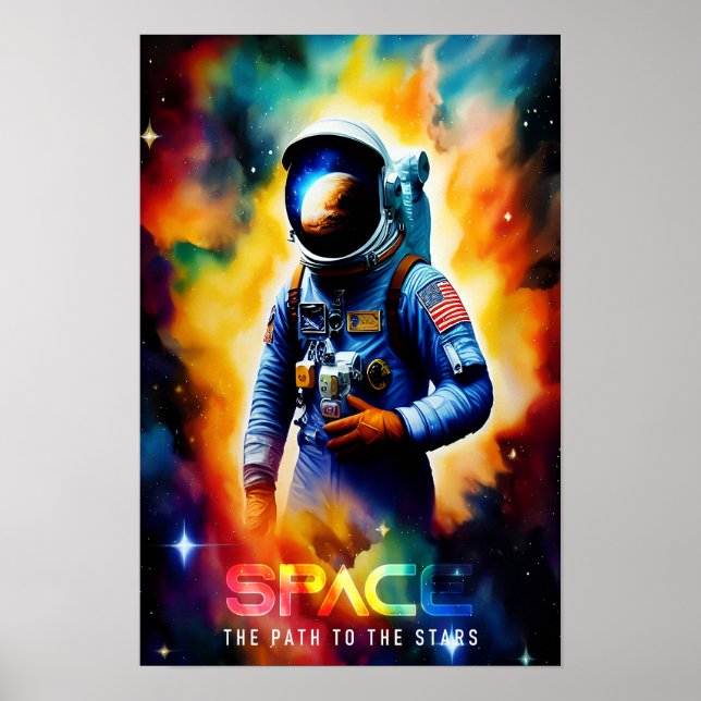 Poster Espaço - O Caminho para as Estrelas (Frente)