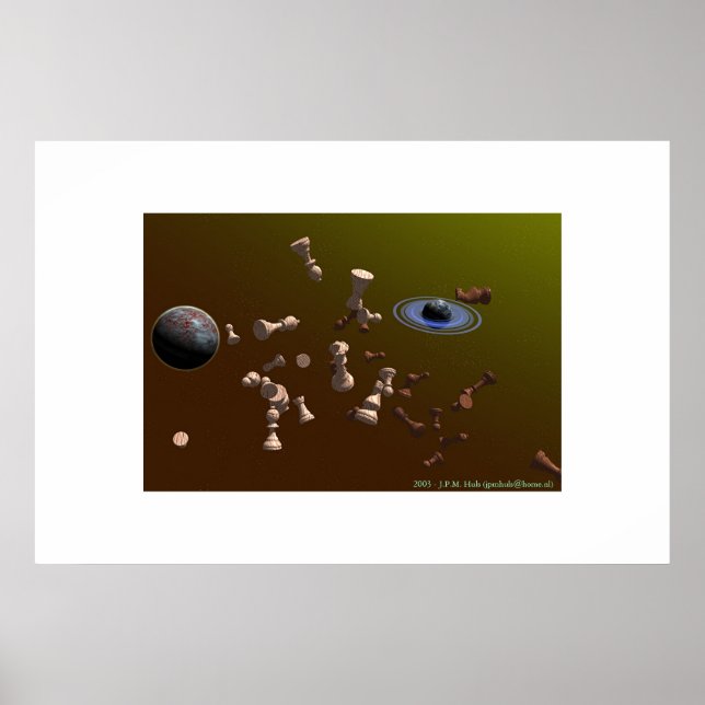 Poster Espaço para um jogo de xadrez (Frente)