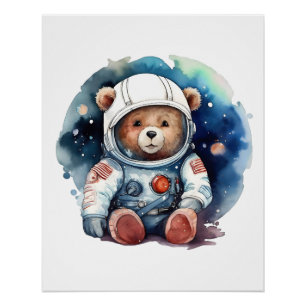 Póster espaço para urso