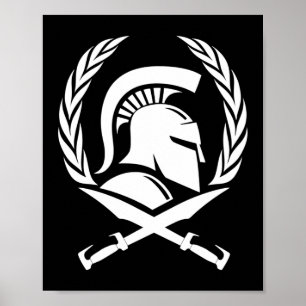 Poster Espada e corda do capacete espartano