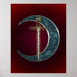 Póster Espada e lua celtas