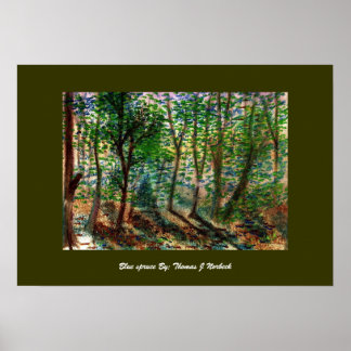 Póster Espadilha azul, Espelho Azul Por: Thomas J Norbeck