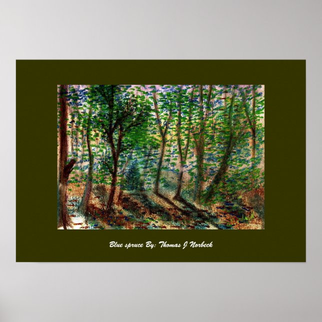 Póster Espadilha azul, Espelho Azul Por: Thomas J Norbeck (Frente)