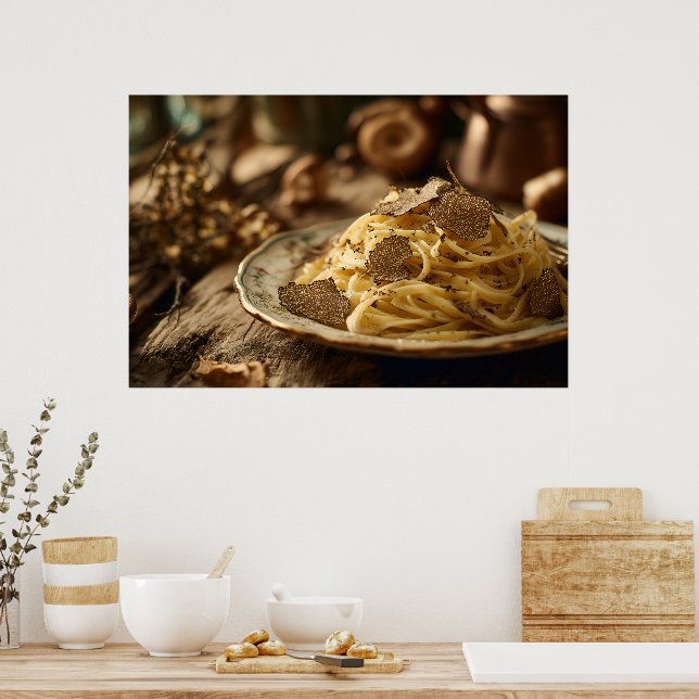 Poster Espaguete com Manteiga de Trufa (Cozinha)