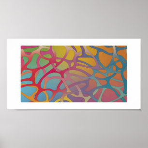 Poster - Espaguete de Arte Abstrato
