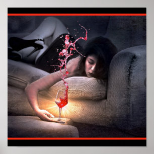 Poster Espalhamento De Vinho