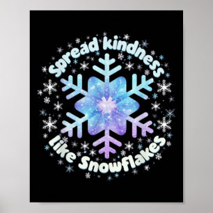 Poster Espalhar gentileza Como Flocos de Neve Professora 