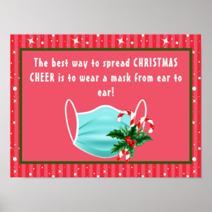 Poster Espalhar Máscara de Feliz Natal