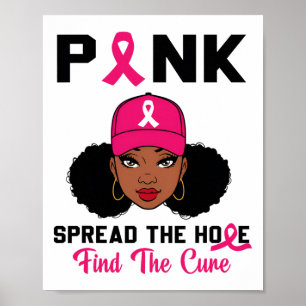 Poster Espalhe A Esperança Para Encontrar O Cancer Da Mam
