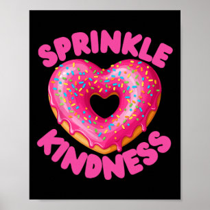 Poster Espalhe Bondade Coração Donut Menino Menina Comida